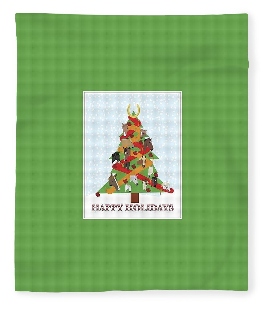 Sprout Fleece Blanket featuring the digital art Sprout Christmas Tree by Caroline Elgin