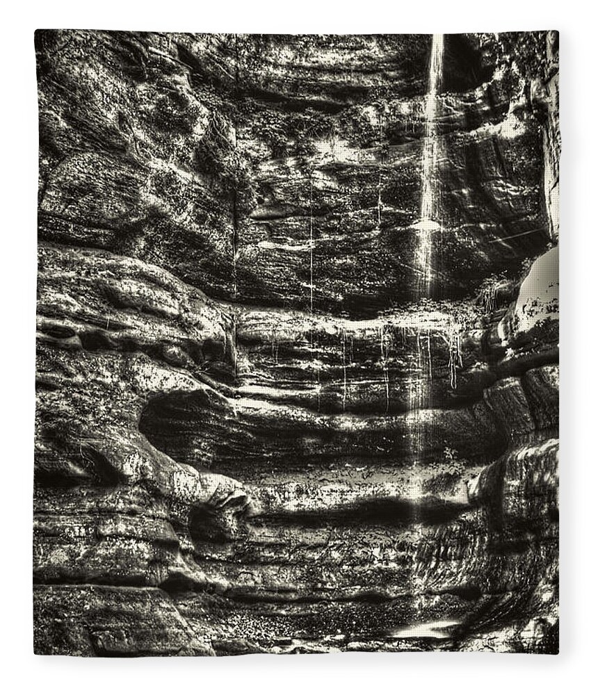 Starved Rock Fleece Blanket featuring the photograph St Louis Canyon at Starved Rock State Park by Roger Passman