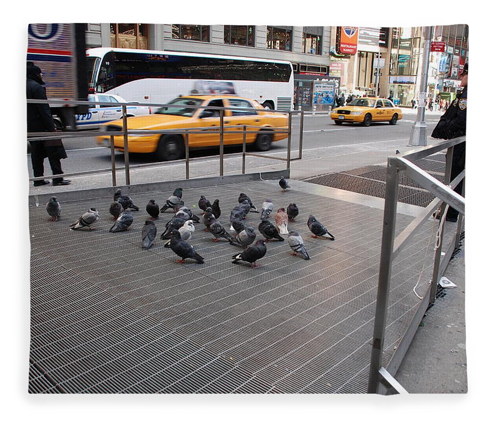 Pigeons Fleece Blanket featuring the photograph Standing Guard by Rob Hans