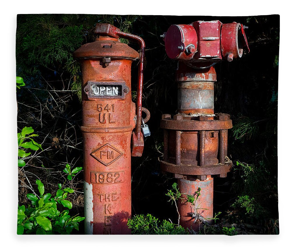 Standpipes Fleece Blanket featuring the photograph Standpipes by Derek Dean