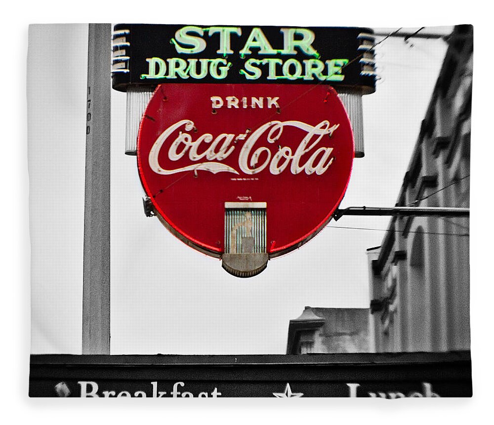 Star Drug Store Fleece Blanket featuring the photograph Star Drug Store by Scott Pellegrin
