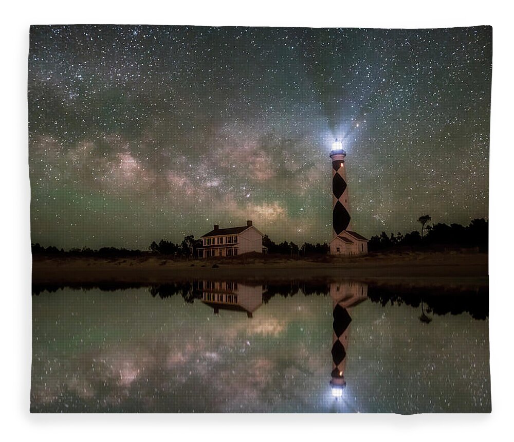Starry Night Fleece Blanket featuring the photograph Starry Reflections by Russell Pugh