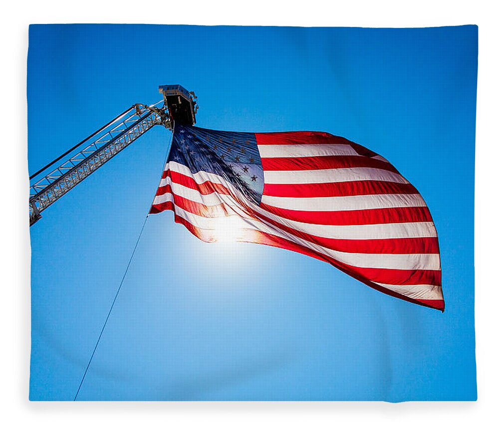 America Fleece Blanket featuring the photograph Stars and Stripes Forever by SR Green