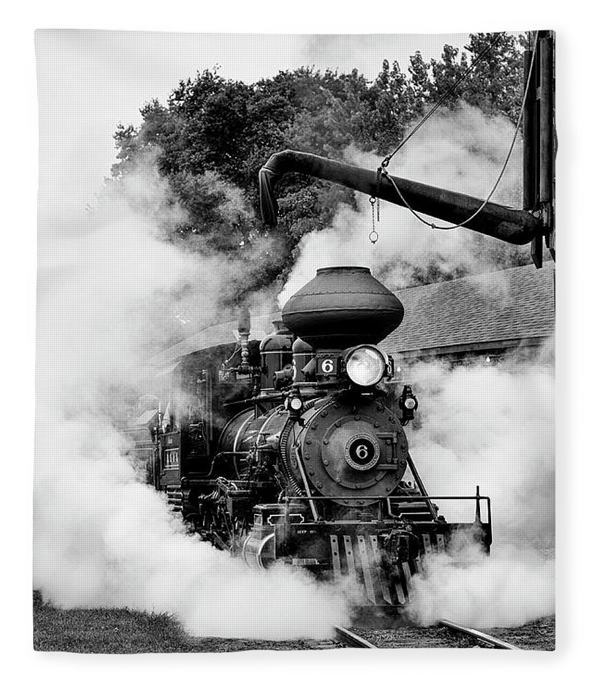 Steam Engine Fleece Blanket featuring the photograph Steam Engine #6 by Tamara Becker