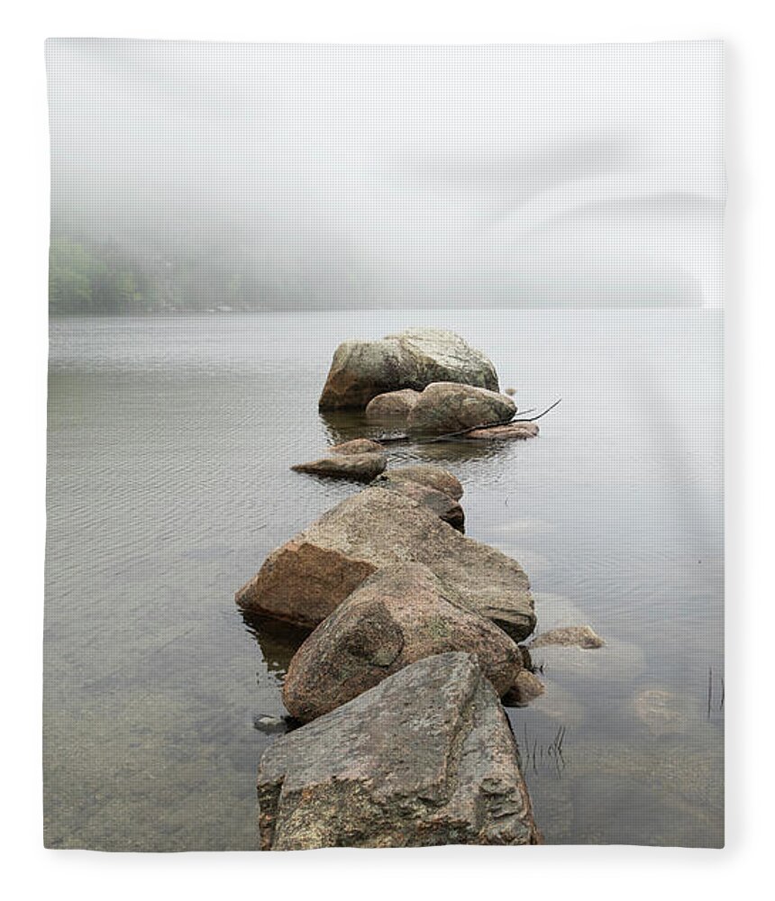 Rocks Fleece Blanket featuring the photograph Stepping into the Unknown by Holly Ross