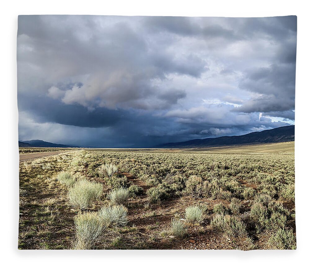 Usa Fleece Blanket featuring the photograph Storm in Utah by Alberto Zanoni
