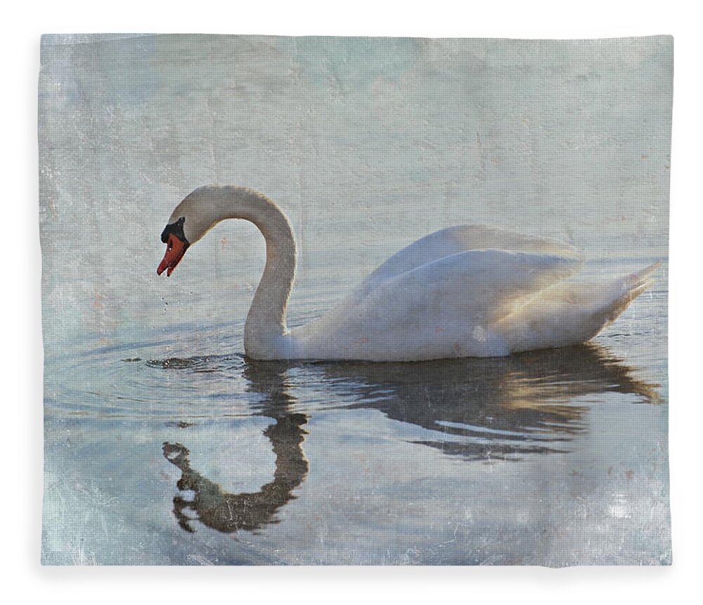 Swan Fleece Blanket featuring the photograph Summer Drift by Jill Love