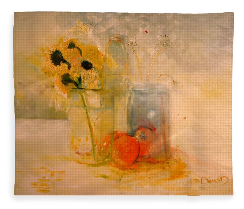 Artwork Fleece Blanket featuring the painting Summer Light by Jack Diamond