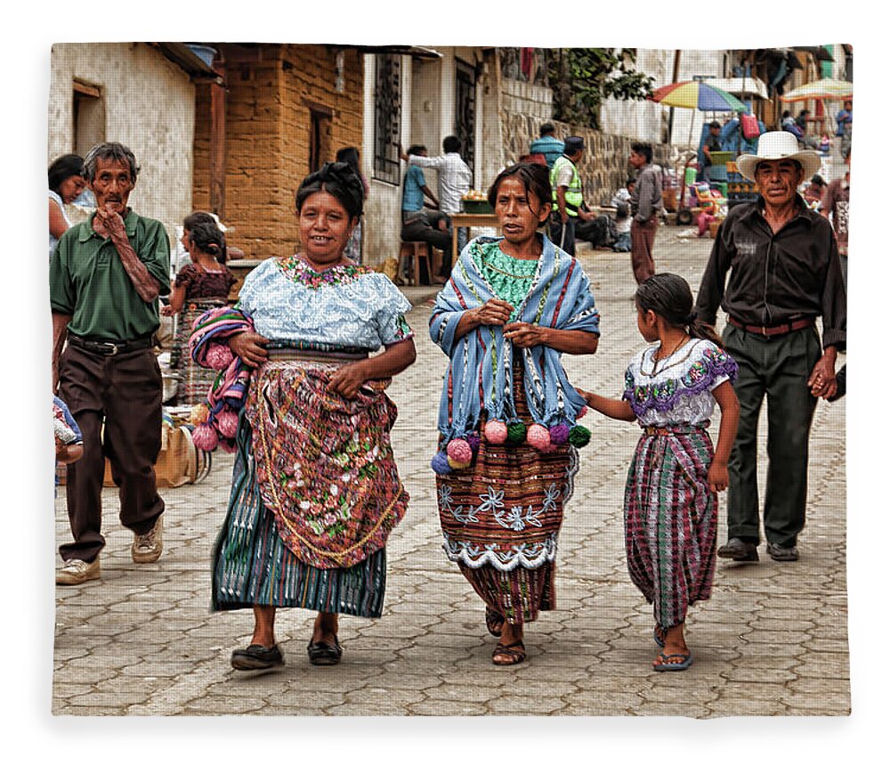 Guatemala Fleece Blanket featuring the photograph Sunday morning in Guatemala by Tatiana Travelways