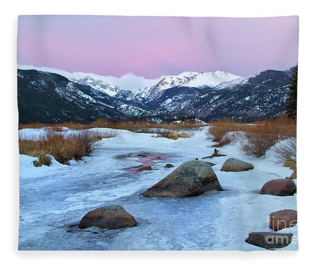 Rocky Mountain National Park Fleece Blanket featuring the photograph Sunrise at Rocky Mountain National Park by Ronda Kimbrow