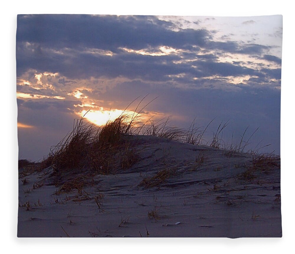 Ocean Fleece Blanket featuring the photograph Sunset Dunes by Newwwman