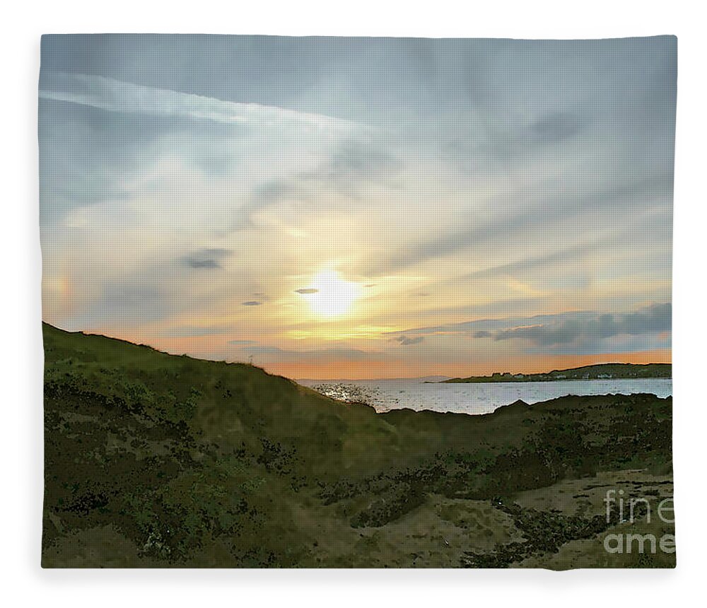 Elie Ness Fleece Blanket featuring the photograph Sunset is close. by Elena Perelman