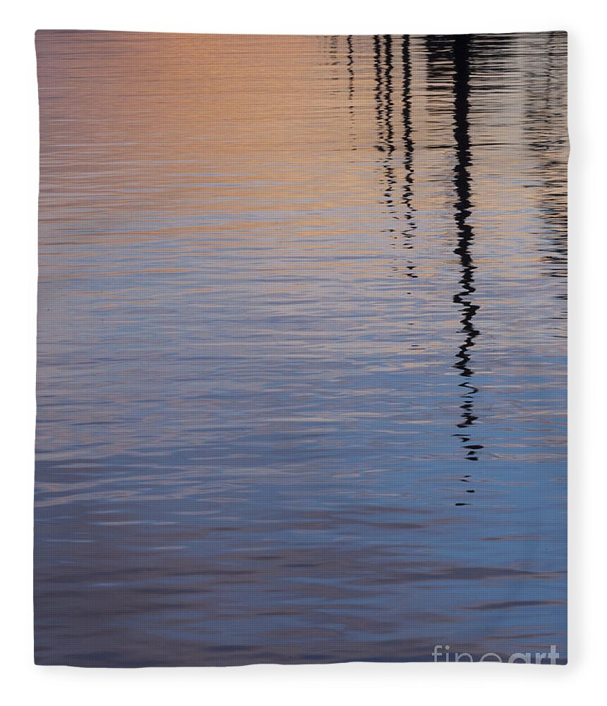 Sunset Fleece Blanket featuring the photograph Sunset on the Canal by Tamara Becker