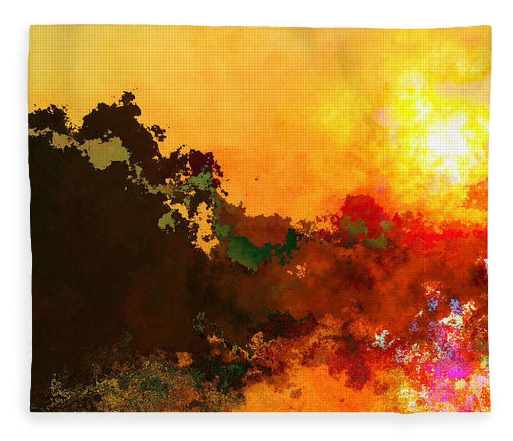 Landscape Fleece Blanket featuring the photograph Sunset Shine On by Julie Lueders 
