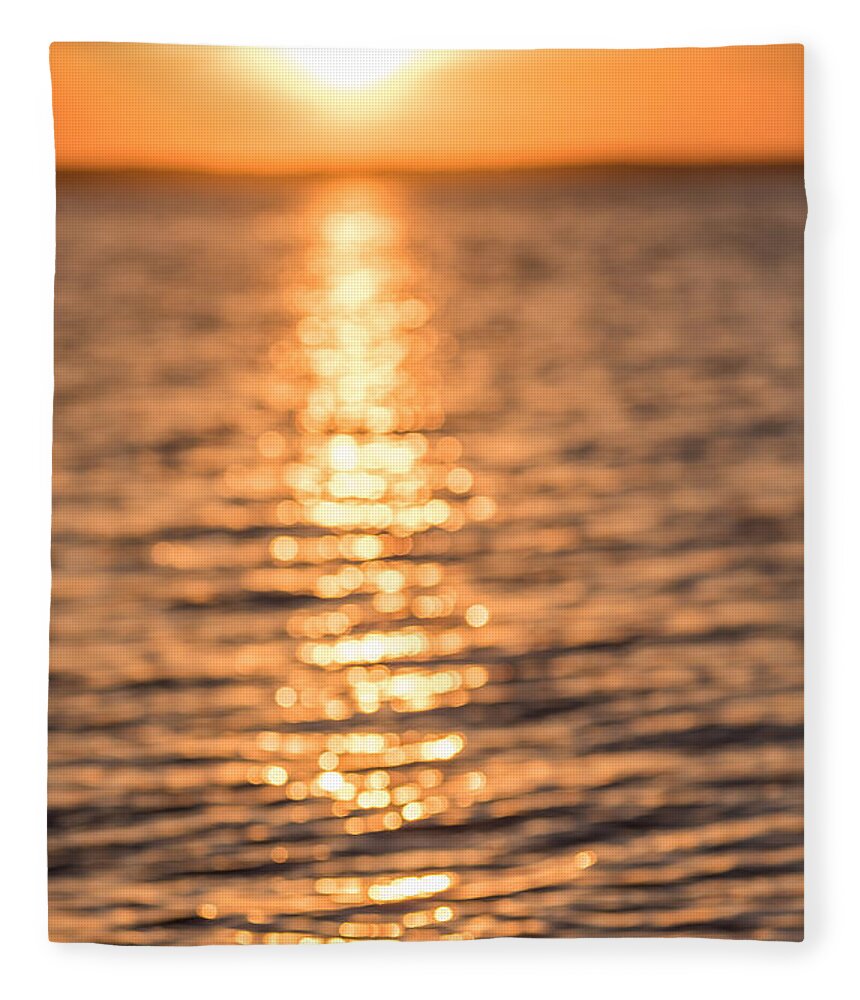 Terry D Photography Fleece Blanket featuring the photograph Sunset Sparkles by Terry DeLuco