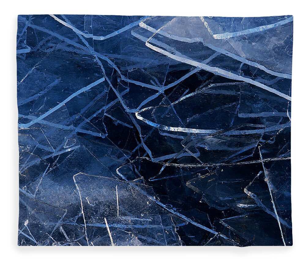 Lake Superior Fleece Blanket featuring the photograph Superior Ice by Doug Gibbons
