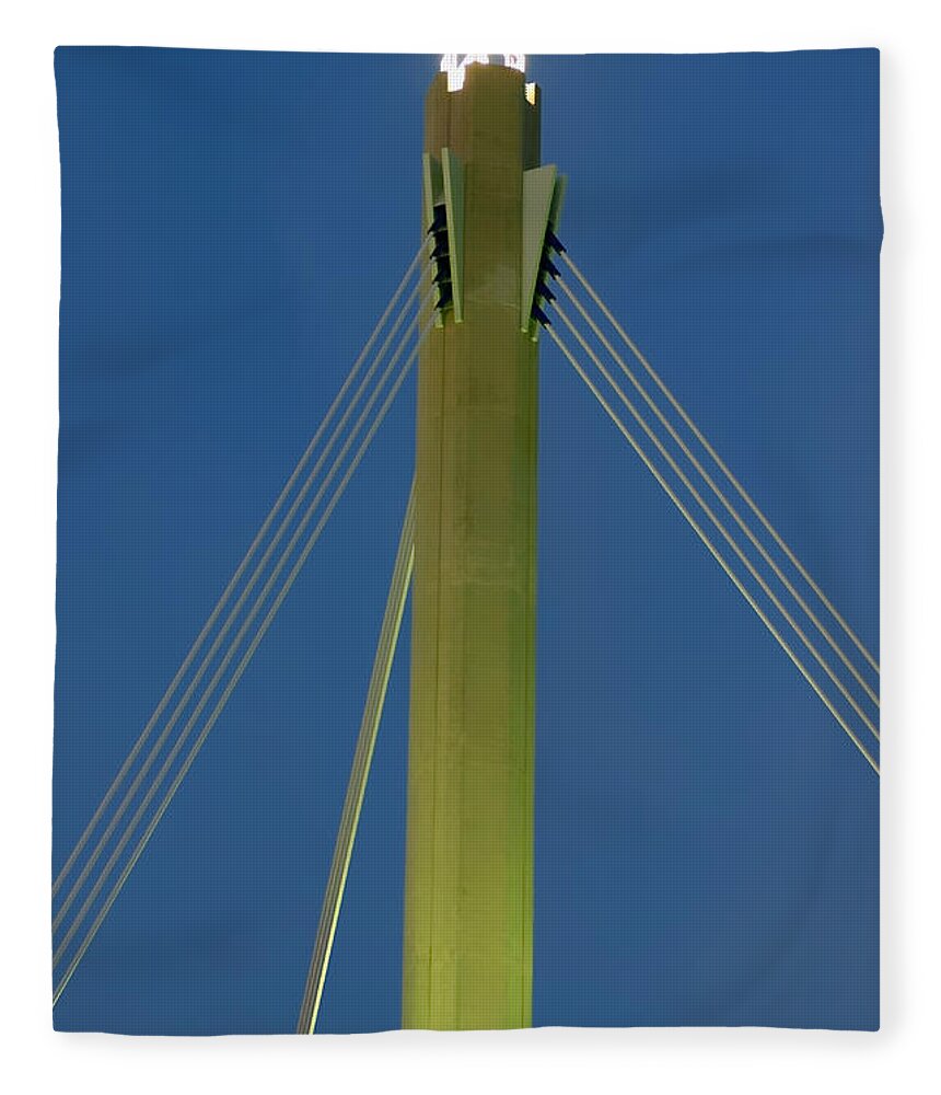 Texas Fleece Blanket featuring the photograph Suspension Pole by Erich Grant