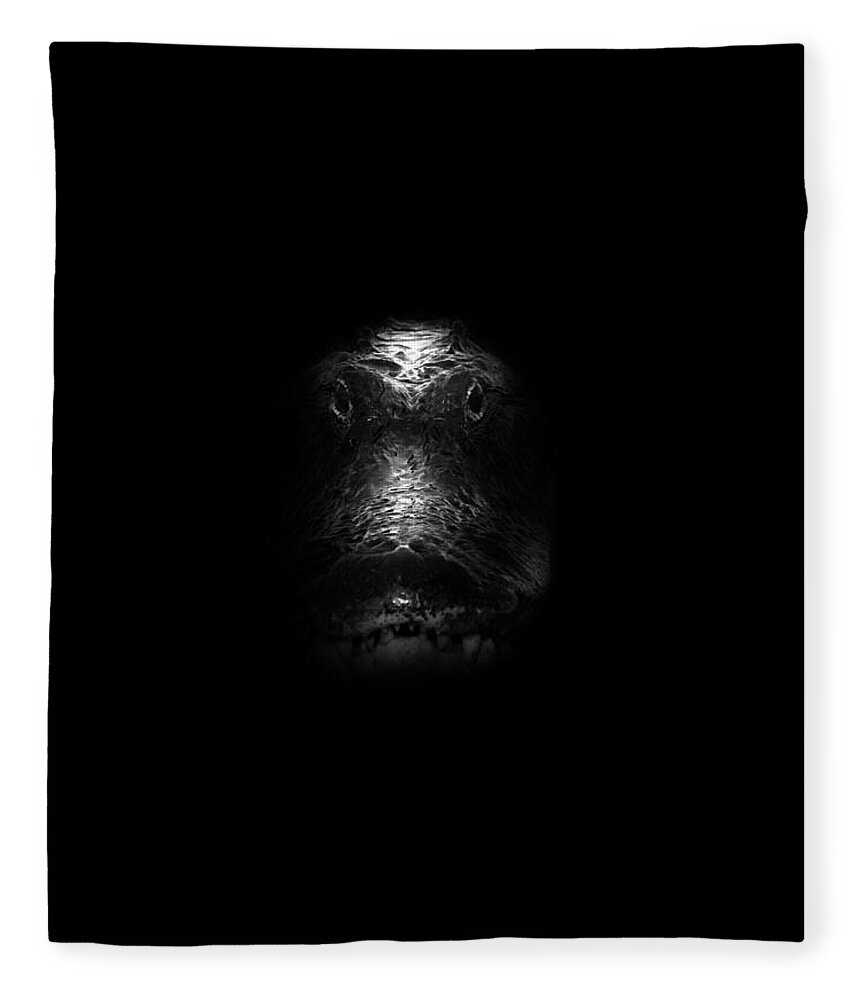 Alligator Fleece Blanket featuring the photograph Swamp Thing by Mark Andrew Thomas