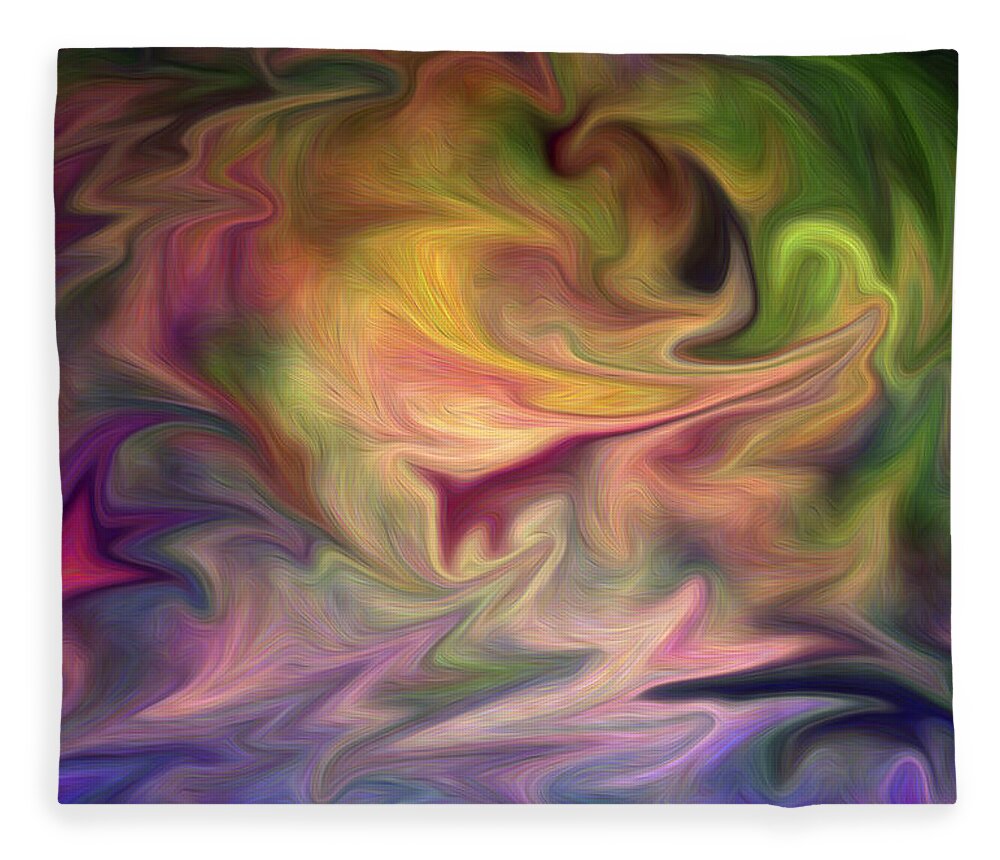 Modern Fleece Blanket featuring the digital art Syntropia by Vincent Franco