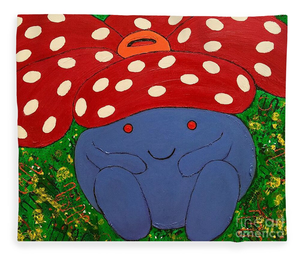 Acrylic Fleece Blanket featuring the painting Taking A Rest by Denise Railey