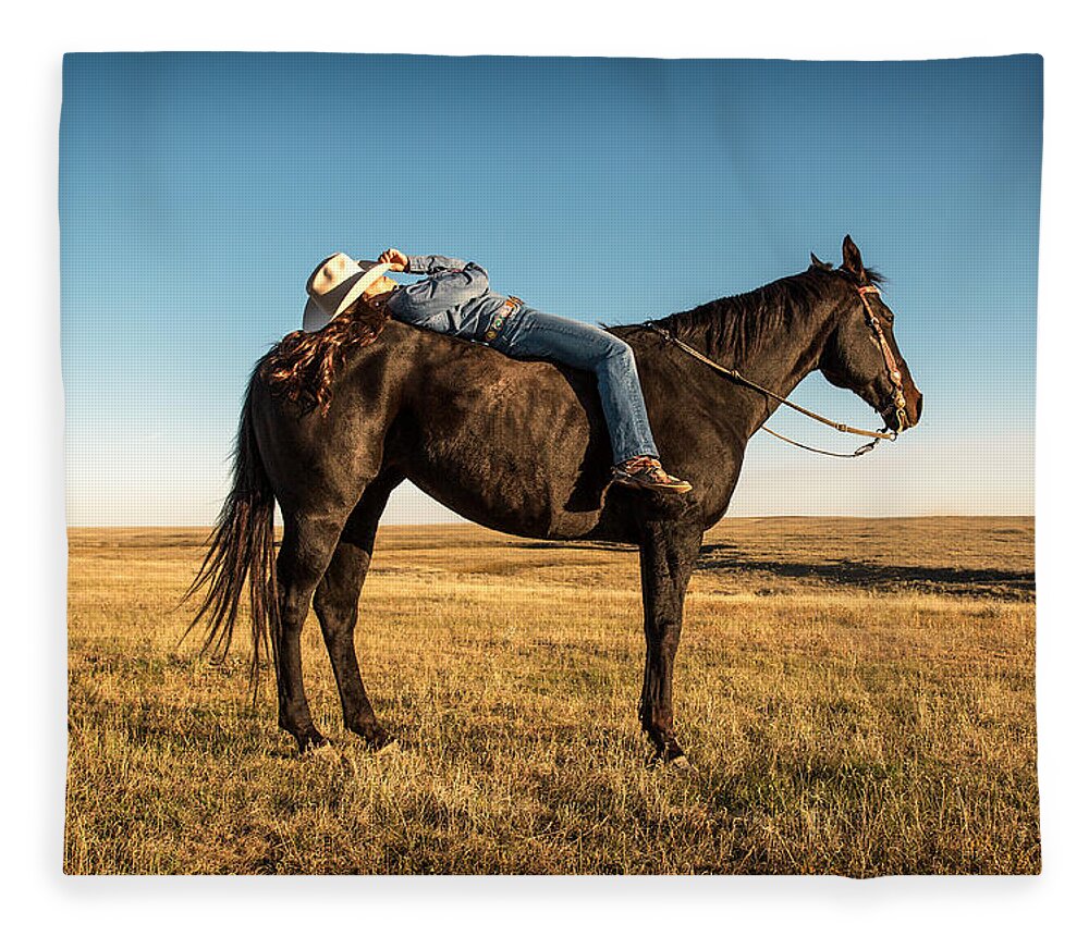 Cowgirl Fleece Blanket featuring the photograph Taking a Snooze by Todd Klassy