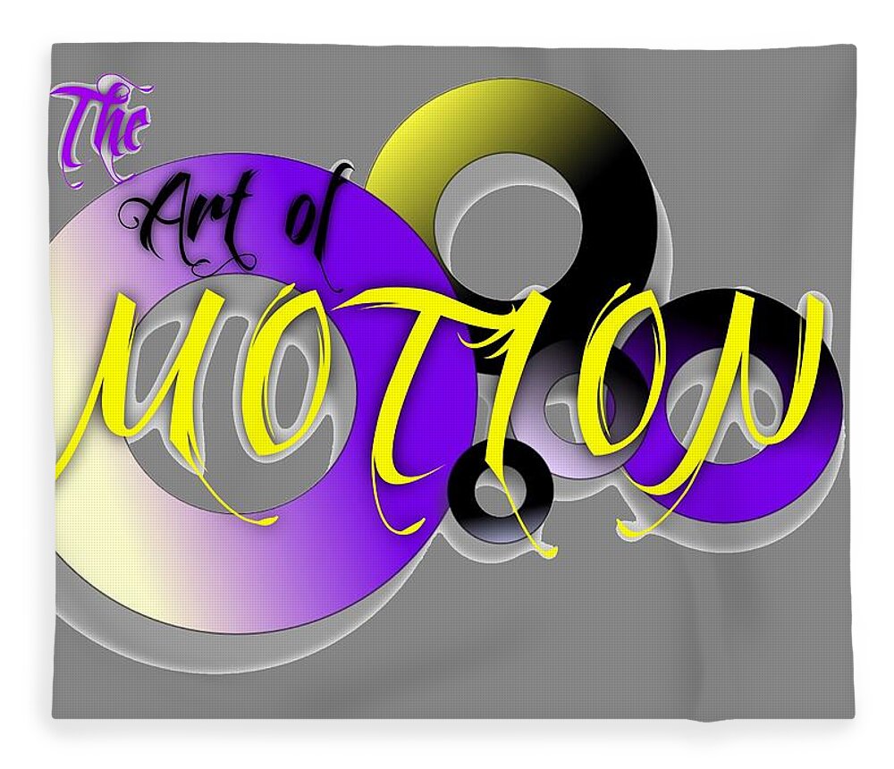 Royalty Fleece Blanket featuring the digital art The Art of Motion by Demitrius Motion Bullock