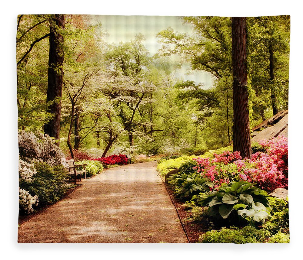 Garden Fleece Blanket featuring the photograph The Azalea Forest by Jessica Jenney