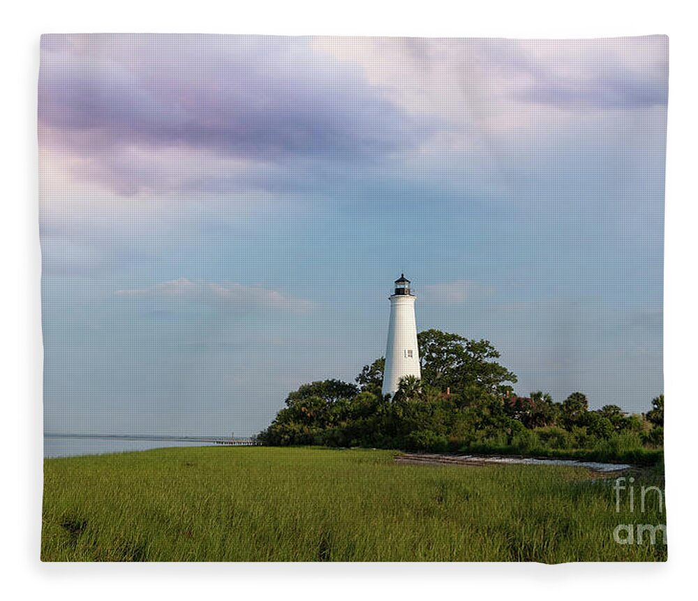 Lighthouses Fleece Blanket featuring the photograph The Beacon Of Saint Marks by DB Hayes