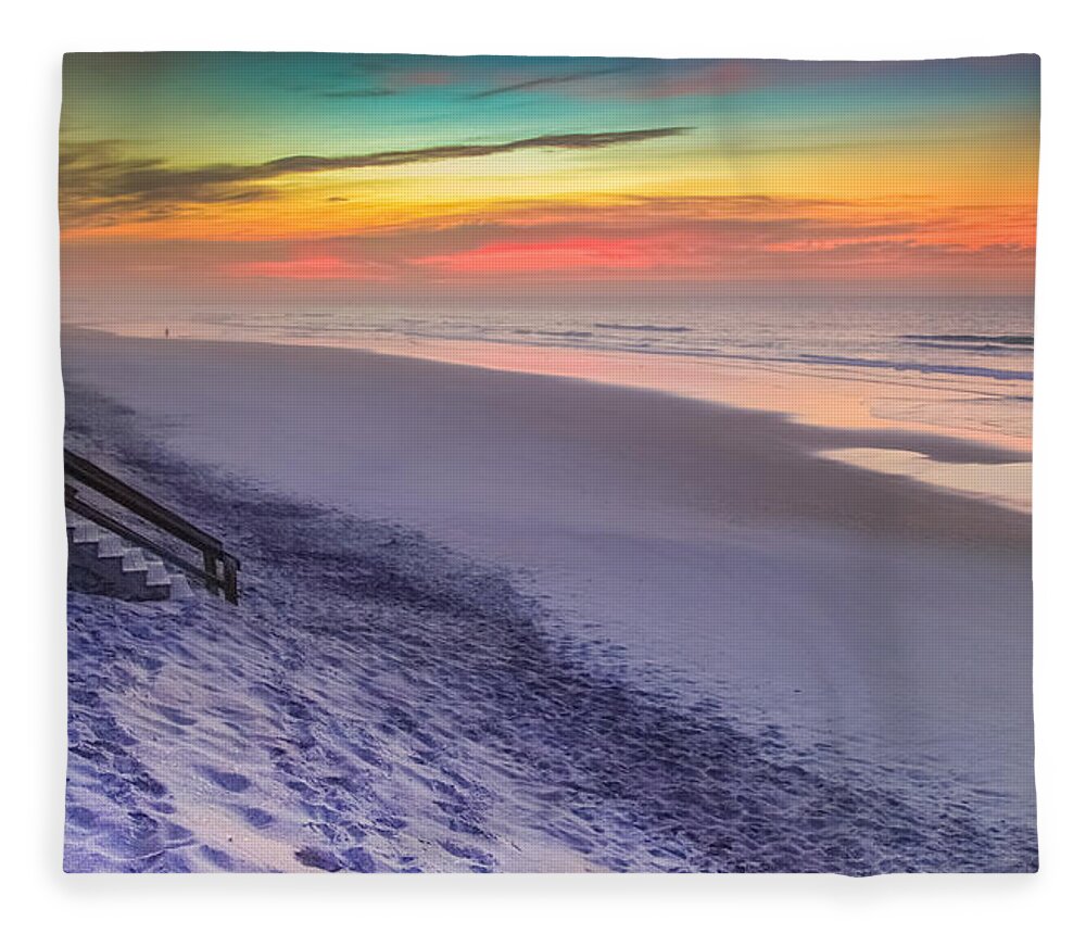 Topsail Island Fleece Blanket featuring the photograph THE BEAUTY of TOPSAIL ISLAND by Karen Wiles