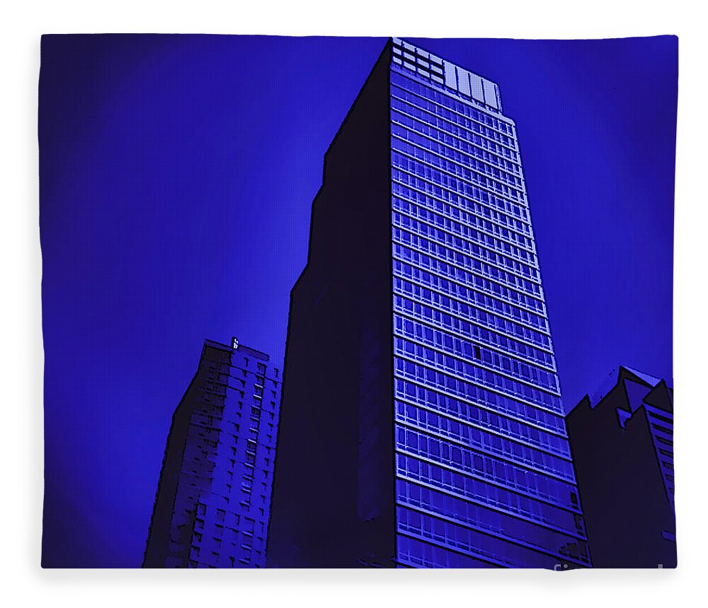 Buildings Fleece Blanket featuring the photograph The Blue Tower by Onedayoneimage Photography