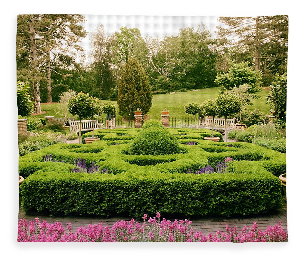 Herb Garden Fleece Blanket featuring the photograph The Botanical Herb Garden by Jessica Jenney