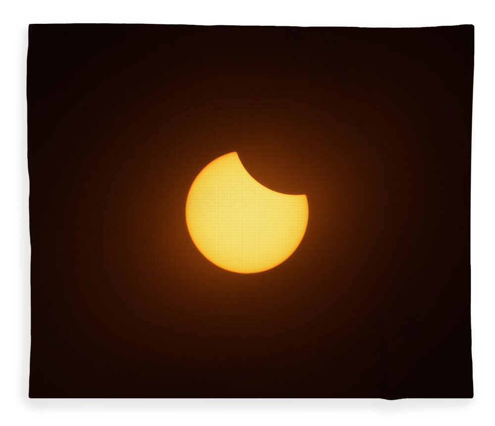 Darin Volpe Nature Fleece Blanket featuring the photograph The Chase -- 2017 Solar Eclipse in Independence, Oregon by Darin Volpe