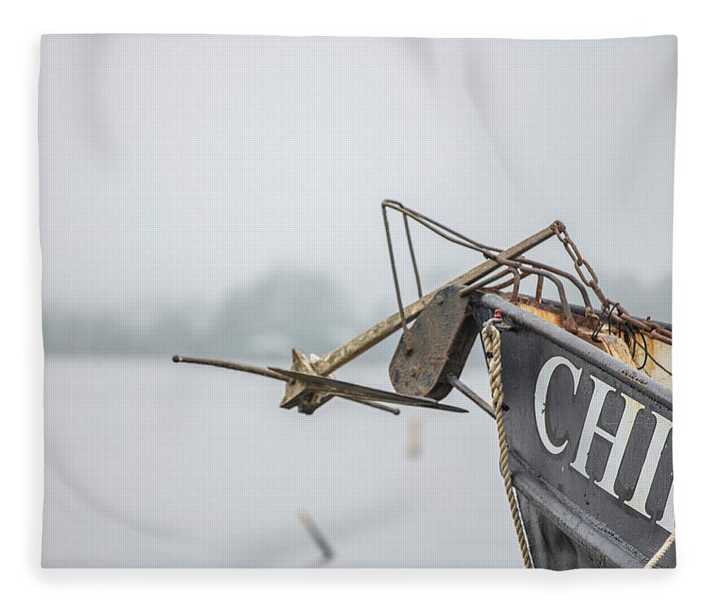 Alabama Fleece Blanket featuring the photograph The Chief Shrimp Boat by John McGraw