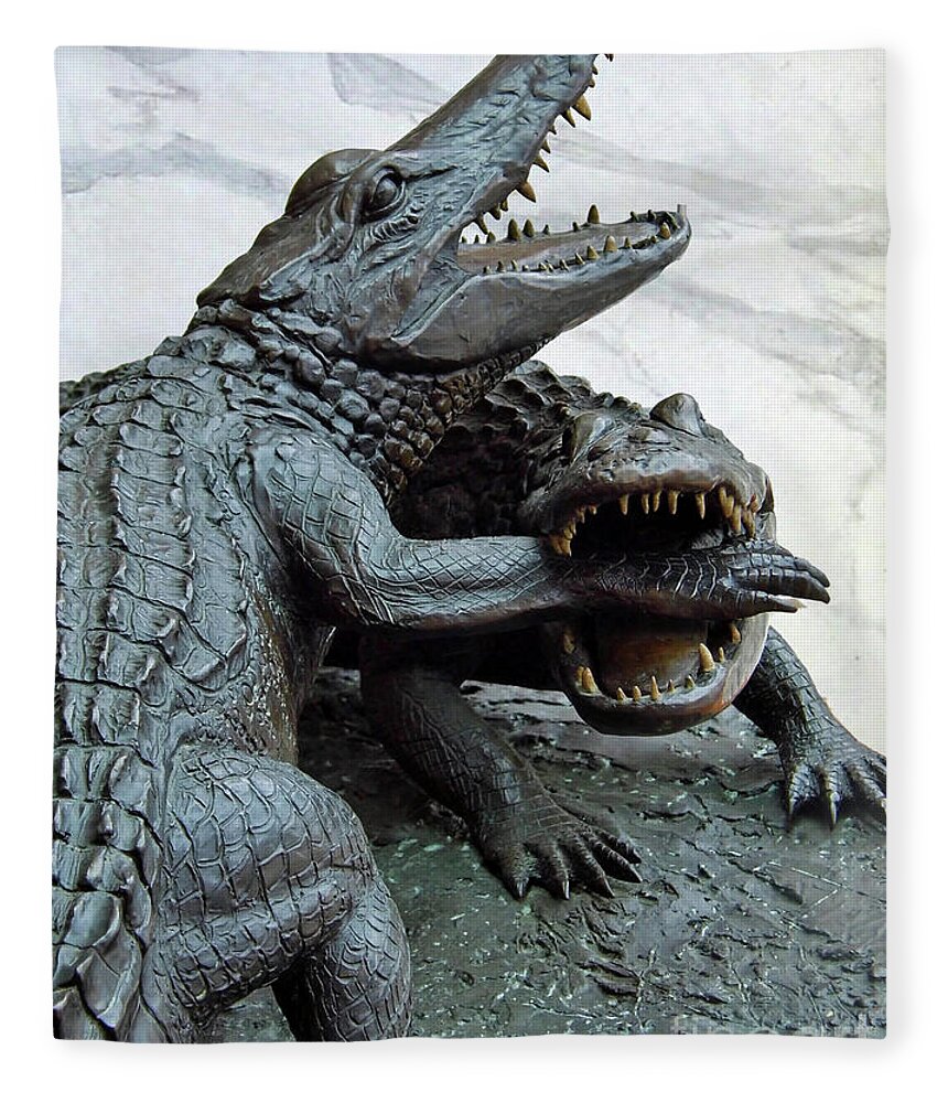 The Swamp Fleece Blanket featuring the photograph The Chomp by D Hackett
