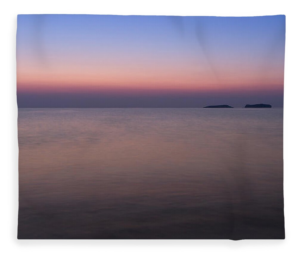 Nature Fleece Blanket featuring the photograph Dawn at the Mediterranean Sea by Andreas Levi