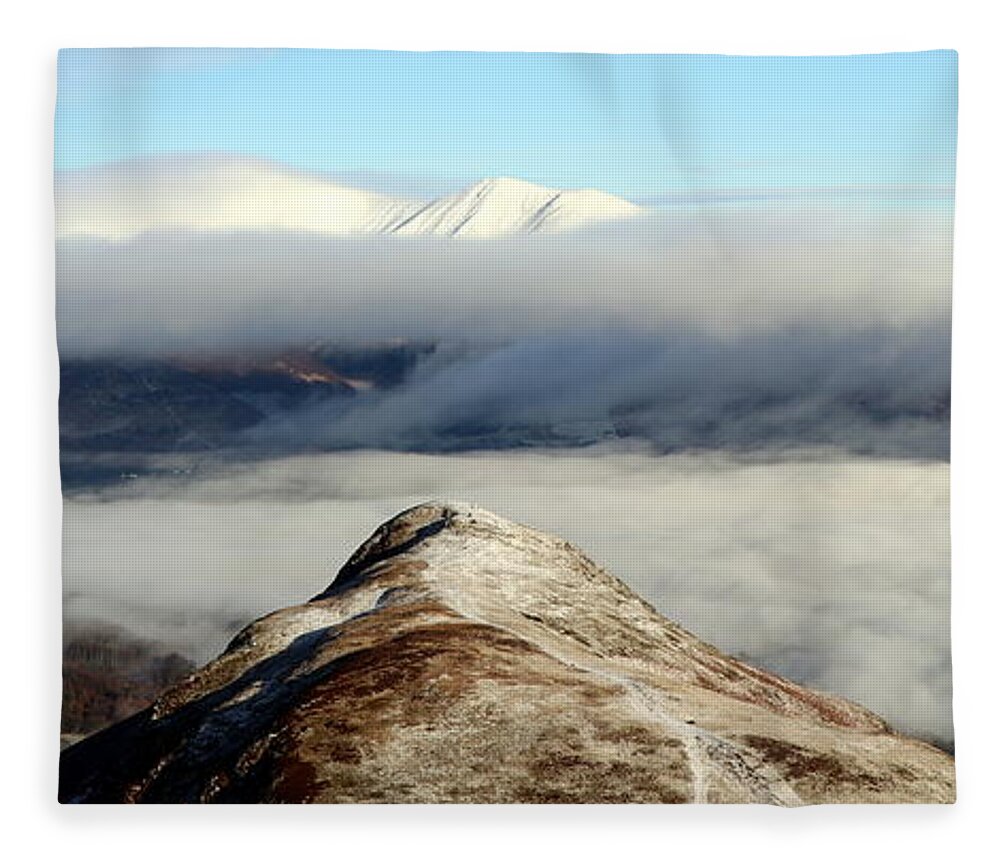Nature Fleece Blanket featuring the photograph The edge of the World by Lukasz Ryszka