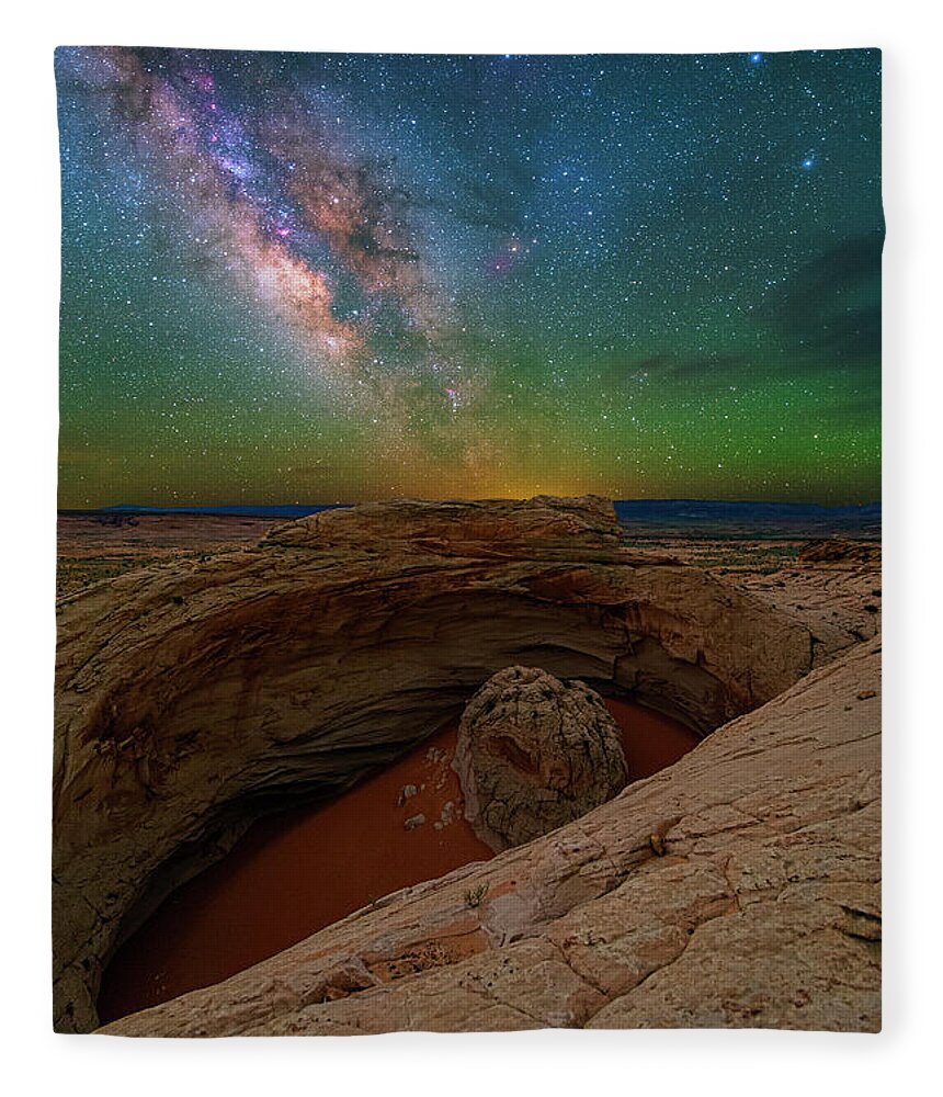 Astronomy Fleece Blanket featuring the photograph The Eye by Ralf Rohner
