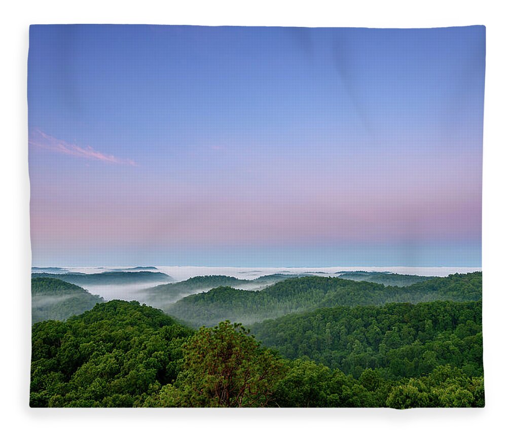 Kentucky Fleece Blanket featuring the photograph The Fog by Michael Scott