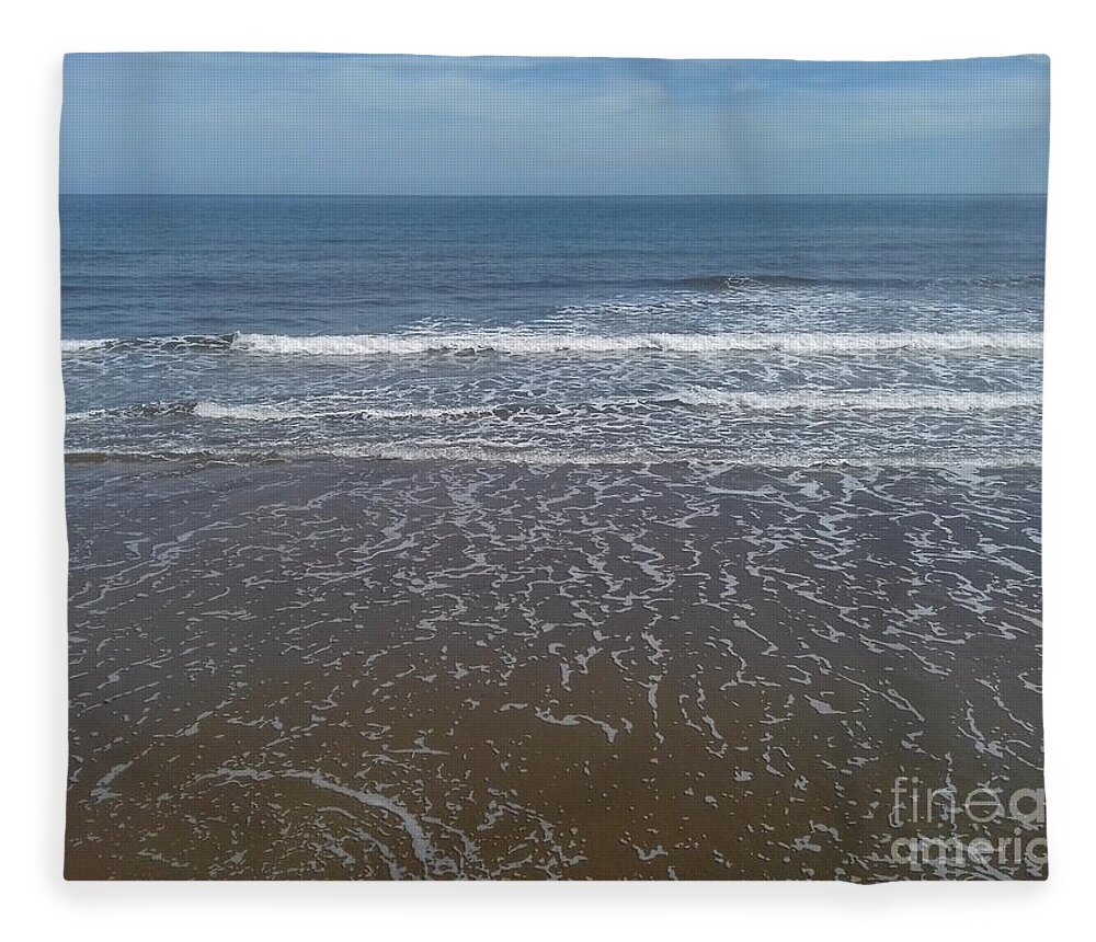 North Sea Fleece Blanket featuring the photograph The Gentle Tide of The North Sea by Joan-Violet Stretch