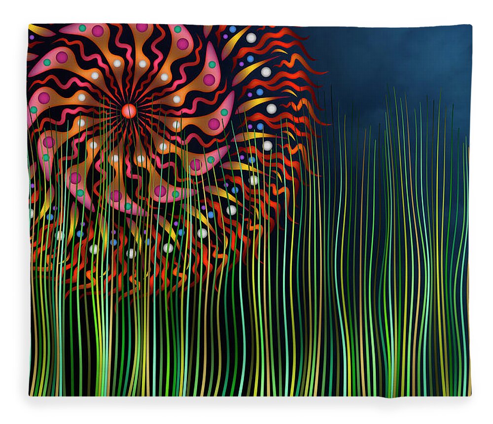 Desert Forest And Garden Fleece Blanket featuring the digital art The Grass Is Always Greener by Becky Titus