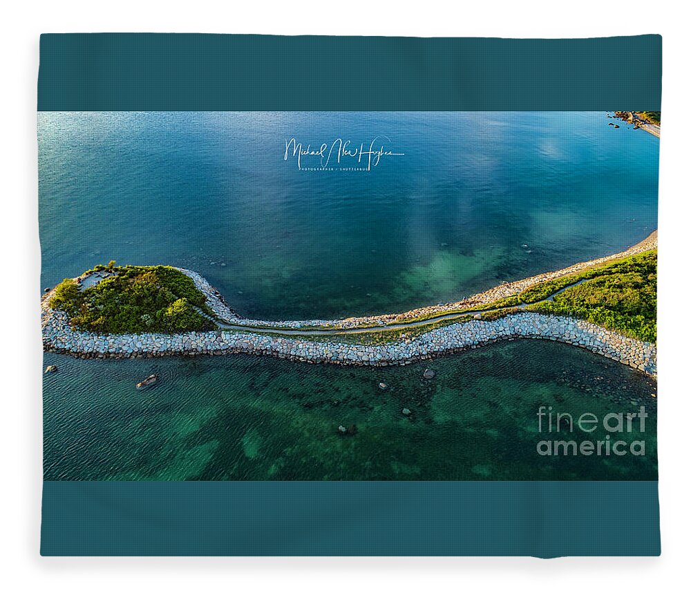 The Knob Fleece Blanket featuring the photograph The Knob by Veterans Aerial Media LLC