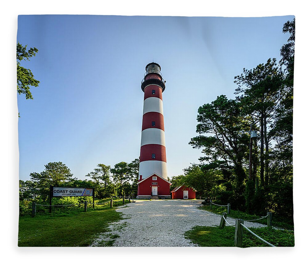 1800's Fleece Blanket featuring the photograph The Lighthouse by Michael Scott