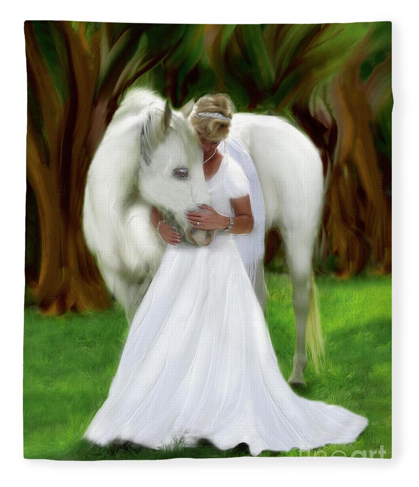 Bride Of Christ Art Fleece Blanket featuring the painting The Longing 2 by Constance Woods