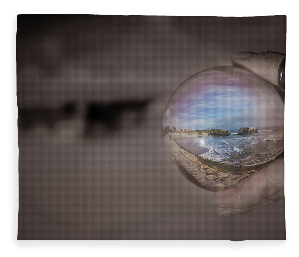 Natural Bridges Fleece Blanket featuring the photograph The magic by Lora Lee Chapman