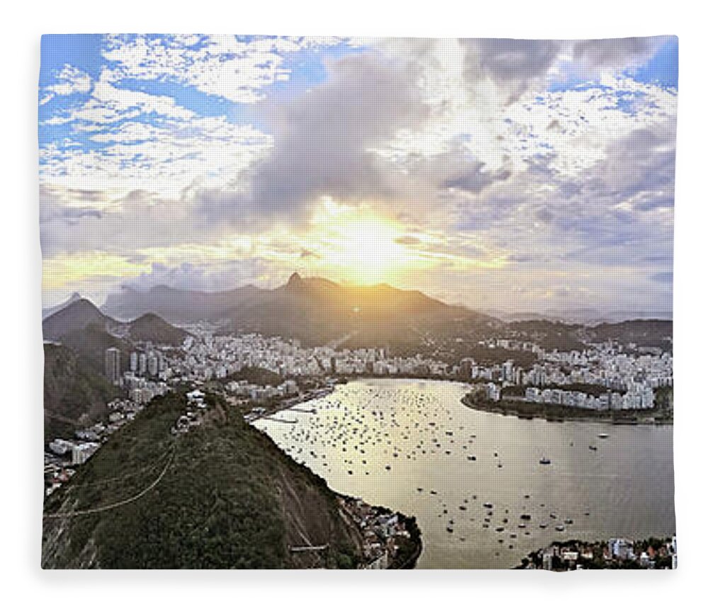 Rio De Janeiro Fleece Blanket featuring the photograph The Magnificent City by Jill Love