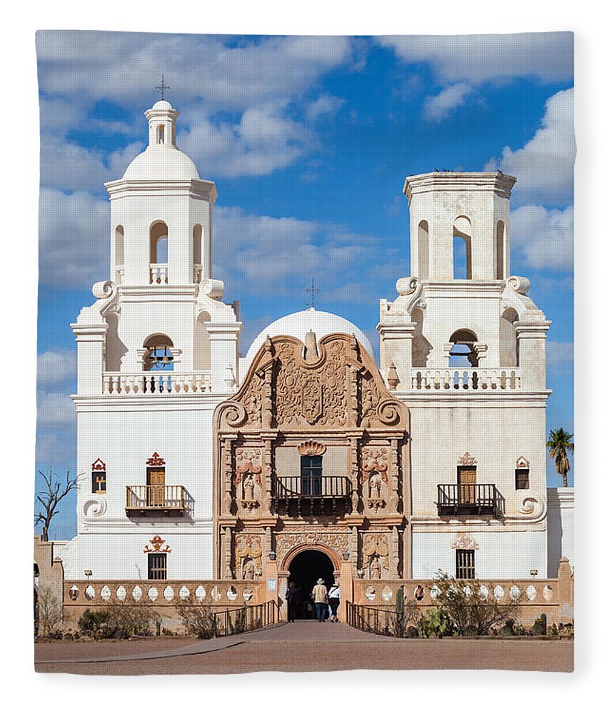 Architecture Fleece Blanket featuring the photograph The Mission by Ed Gleichman