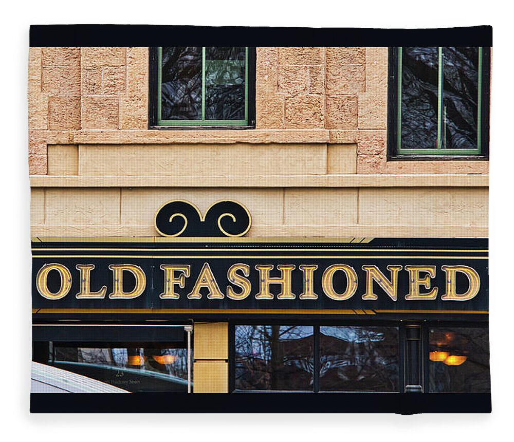 Tavern Fleece Blanket featuring the photograph The Old Fashioned - Madison - Wisconsin by Steven Ralser