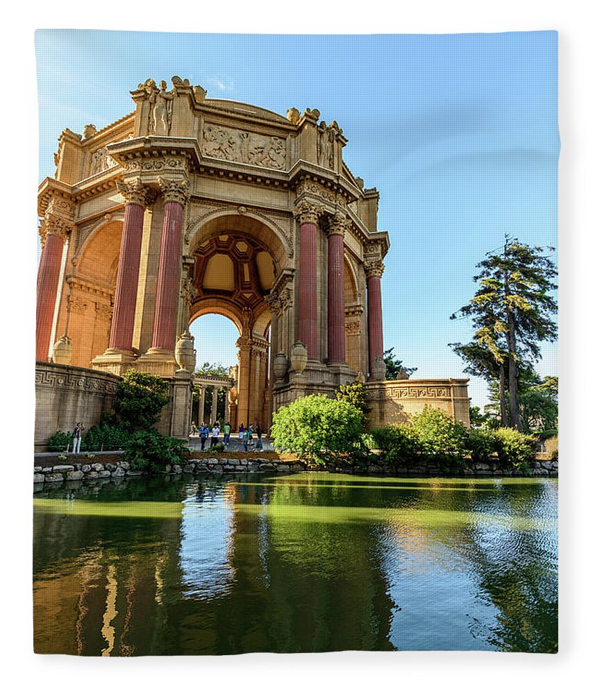 Bay Area Fleece Blanket featuring the photograph The Palace of Fine Arts 5 by Jason Chu