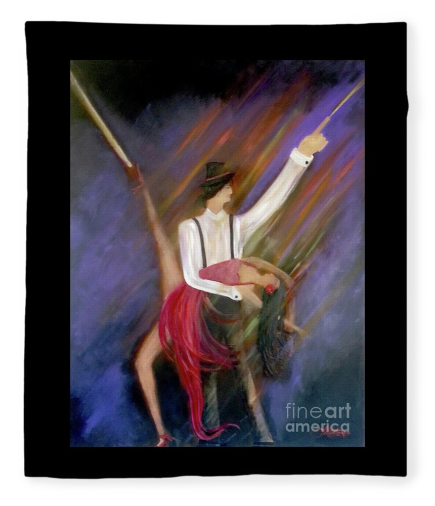 Dance Fleece Blanket featuring the painting The Power Of Dance by Artist Linda Marie