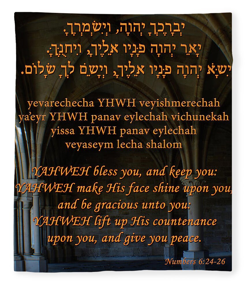Blessing Fleece Blanket featuring the photograph The Priestly Aaronic Blessing by Tikvah's Hope